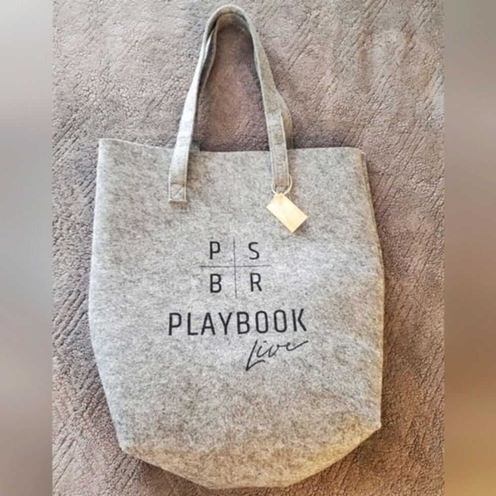 NWT Gray Felt Tote Bag